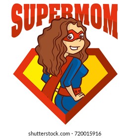 Super Mom Hero Superhero Cartoon Character Stock Vector (Royalty Free ...