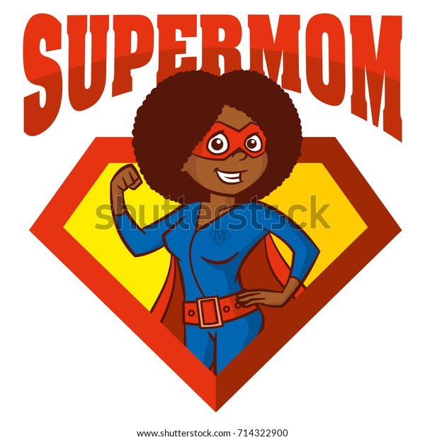 Super Mom Hero Superhero Cartoon Character Stock Vector (Royalty Free ...