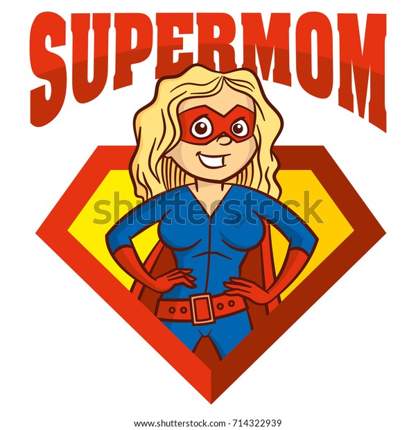 Super Mom Hero Superhero Cartoon Character Stock Vector (Royalty Free ...