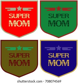 Super mom icon.
Two-dimensional simple poster dedicated to a loved one.