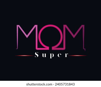Super Mom message in sound speech bubble in pop art style for Happy Mother's Day celebration