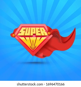 Super mom. Supermom logo. Mother day concept. Mother superhero.