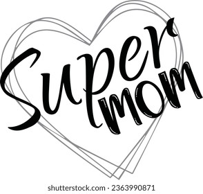 Super Mom Vector Art Design