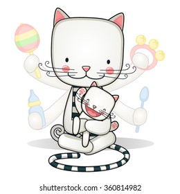 Super Mom, vector illustration