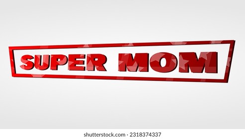 fondo pegatinas de ilustración de vector super mamá