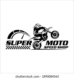 Super Moto Speed Shop Logo Vector