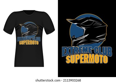 Super motor Extreme Club Hand Drawn Style Vintage T-Shirt Design