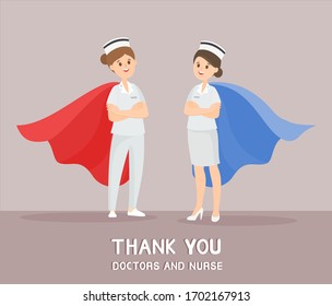 Carácter de superenfermera en vector de fondo