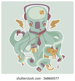 super octopus, illustration