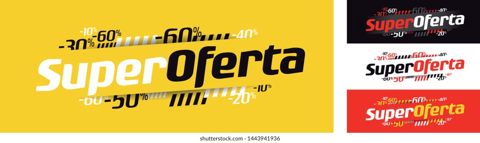 Super Oferta: Polish Translation, For Great Offer On Banner Of Several Colors