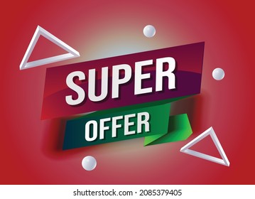 
Super offer all orders tag. Banner design template for marketing. Special offer promotion or retail. background banner modern graphic design for store shop, online store, website, landing page