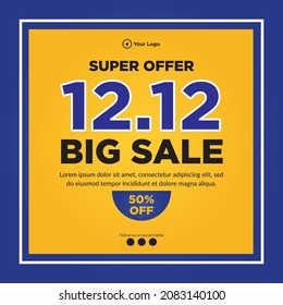 Super offer big sale banner design template. 