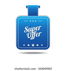 Super Offer Blue Vector Icon Design