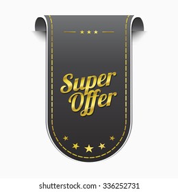 Super Offer golden Vector Icon Design