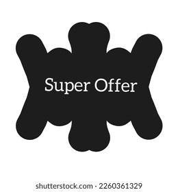 super offer label new design vector commercial 