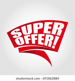 SUPER OFFER labels banners