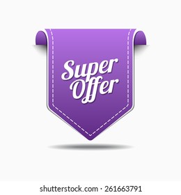 Super Offer Purple Vector Icon Design