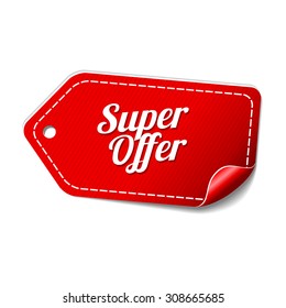 Super Offer Red Vector Icon Design