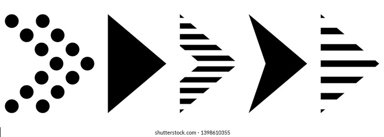 Super offer to set different arrows. Flat style. Vector illustrations. Black arrows.