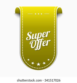Super Offer Yellow Vector Icon Design