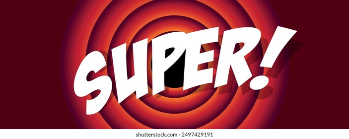 Super on red background vector