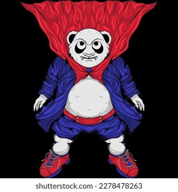 super panda was born as a hero to save humanity from rampant evil.