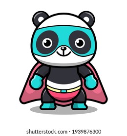Super Panda. Vector Icon Illustration