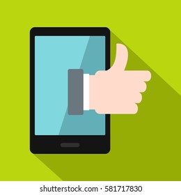 Super phone icon. Flat illustration of super phone vector icon for web
