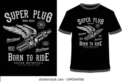 Super Plug 18000 miles more speed Vector Graphics, For Sticker Or Printing For The T-shirt and Poster