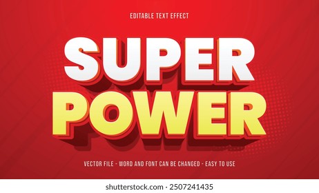 Super power 3d text effect, heroes text effect template