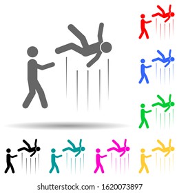 Super power, air multi color style icon. Simple glyph, flat vector of special human powerful icons for ui and ux, website or mobile application