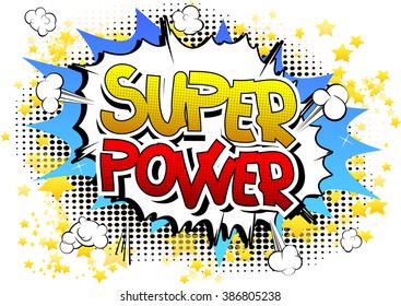 Super Power - Comic book style word