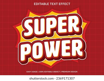 super power editable text effect template use for business logo and brand