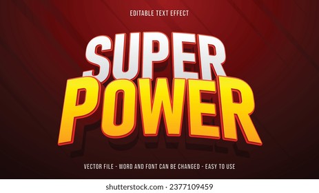 Super power editable text effect, power text style