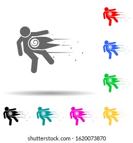 Super power, fireball multi color style icon. Simple glyph, flat vector of special human powerful icons for ui and ux, website or mobile application
