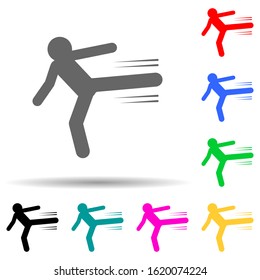 Super power, leg multi color style icon. Simple glyph, flat vector of special human powerful icons for ui and ux, website or mobile application