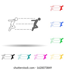 Super power, speed multi color style icon. Simple glyph, flat vector of special human powerful icons for ui and ux, website or mobile application