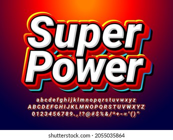 Super Power Strong Red Text Effect
