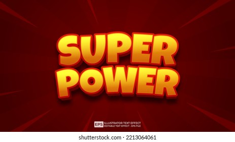 Super Power Text Effect Editable 3d Font Effect