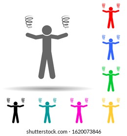 Super power, wind multi color style icon. Simple glyph, flat vector of special human powerful icons for ui and ux, website or mobile application