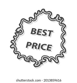Super price tag. Super price icon Vector illustration