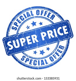 Super price vector stamp