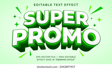 Super promo 3d editable text effect template