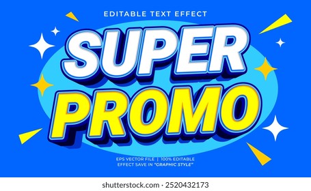 Super promo 3d editable text effect template