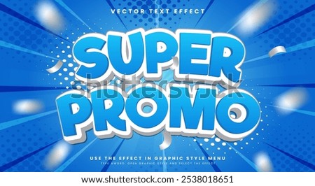 Super Promo 3d editable text effect Template suitable for Super Sale Theme