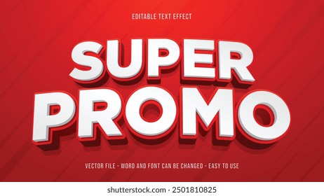 Super promo 3d text effect, promotion editable text style effect