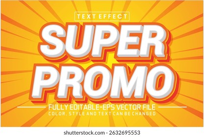 Super promo font Text effect editable