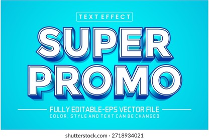 Fuente Super promo Efecto de texto editable