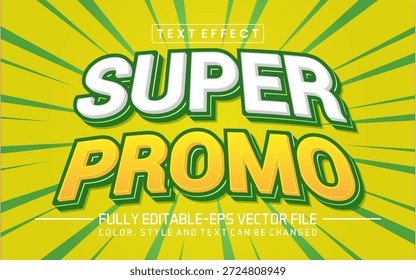 Fuente Super promo Efecto de texto editable