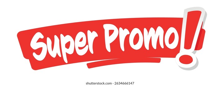 " Super Promoção! " no traço vermelho